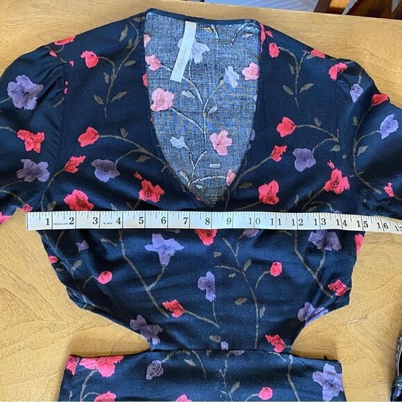 Reformed by REFORMATION X URBAN OUTFITTERS Navy Maxi CutOut Floral Dress Size XS - Picture 11 of 16